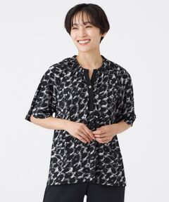 EVEX by KRIZIA / エヴェックス バイ クリツィア カットソー | 【接触冷感】【UV対策】【マシンウォッシャブル】カモフラパンサーギャザープルオーバー