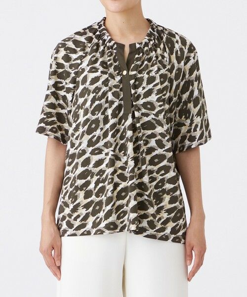 EVEX by KRIZIA / エヴェックス バイ クリツィア カットソー | 【接触冷感】【UV対策】【マシンウォッシャブル】カモフラパンサーギャザープルオーバー | 詳細3