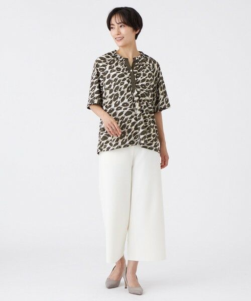 EVEX by KRIZIA / エヴェックス バイ クリツィア カットソー | 【接触冷感】【UV対策】【マシンウォッシャブル】カモフラパンサーギャザープルオーバー | 詳細2