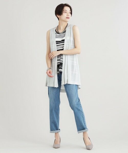 EVEX by KRIZIA / エヴェックス バイ クリツィア カットソー | 【ウォッシャブル】ハイゲージジレ | 詳細1