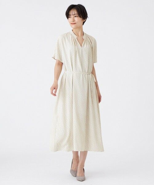 EVEX by KRIZIA / エヴェックス バイ クリツィア ロング・マキシ丈ワンピース | 【吸水速乾】【マシンウォッシャブル】ジオメトリックゼブラプリントワンピース | 詳細3