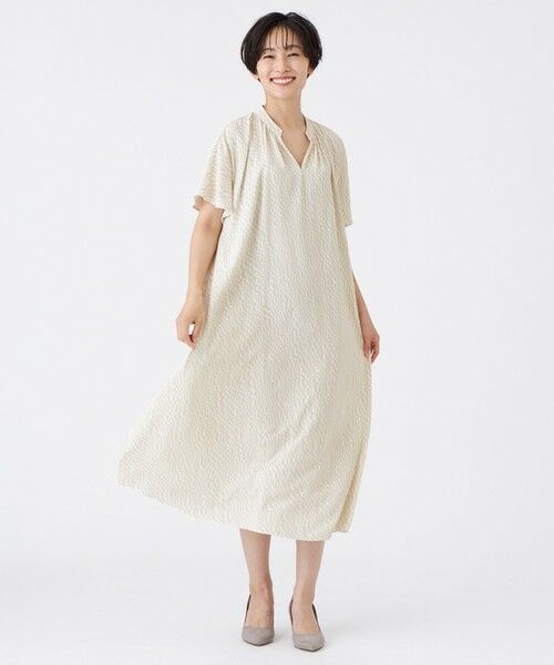 EVEX by KRIZIA / エヴェックス バイ クリツィア ロング・マキシ丈ワンピース | 【吸水速乾】【マシンウォッシャブル】ジオメトリックゼブラプリントワンピース | 詳細2