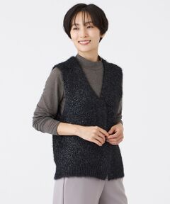 EVEX by KRIZIA / エヴェックス バイ クリツィア ニット・セーター | 【ウォッシャブル】メタリックヤーンニットベスト