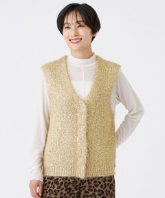EVEX by KRIZIA / エヴェックス バイ クリツィア ニット・セーター | 【ウォッシャブル】メタリックヤーンニットベスト