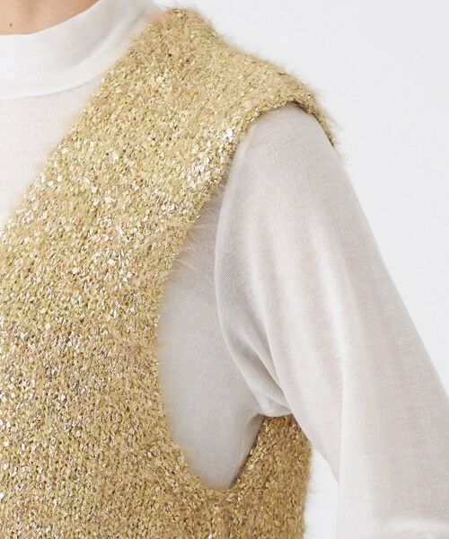 EVEX by KRIZIA / エヴェックス バイ クリツィア ニット・セーター | 【ウォッシャブル】メタリックヤーンニットベスト | 詳細6