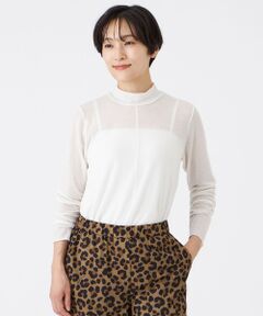 EVEX by KRIZIA / エヴェックス バイ クリツィア カットソー | 【ウォッシャブル】シアーラメジャージーハイネックカットソー