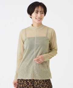 EVEX by KRIZIA / エヴェックス バイ クリツィア カットソー | 【マシンウォッシャブル】グリッタージャージーハイネックカットソー