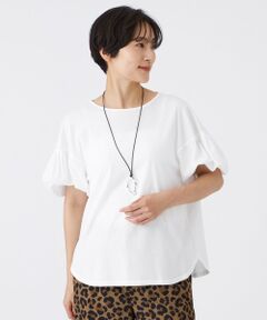 EVEX by KRIZIA / エヴェックス バイ クリツィア カットソー | 【接触冷感】【マシンウォッシャブル】スパンローンコンビカットソー