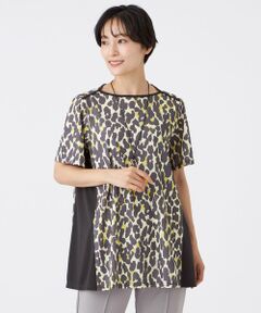 EVEX by KRIZIA / エヴェックス バイ クリツィア カットソー | 【接触冷感】【マシンウォッシャブル】パンサードットチュニックカットソー