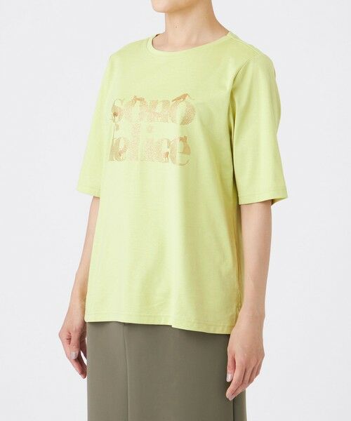 EVEX by KRIZIA / エヴェックス バイ クリツィア カットソー | 【接触冷感】【ウォッシャブル】グリッターロゴプリントカットソー | 詳細5