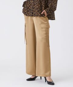 EVEX by KRIZIA / エヴェックス バイ クリツィア その他パンツ | 【マシンウォッシャブル】ソフトサテンカーゴパンツ