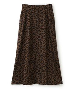 EVEX by KRIZIA / エヴェックス バイ クリツィア ロング・マキシ丈スカート | 【マシンウォッシャブル】パンサープリントフレアスカート