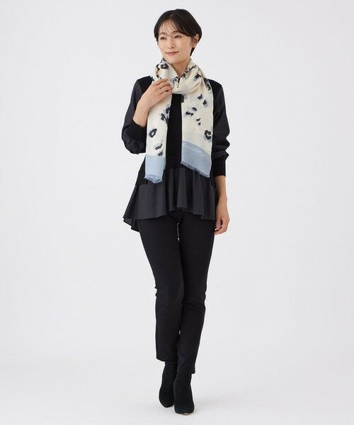 EVEX by KRIZIA / エヴェックス バイ クリツィア マフラー・ショール・スヌード・ストール | 【ウォッシャブル】レオパードシルクストール | 詳細1