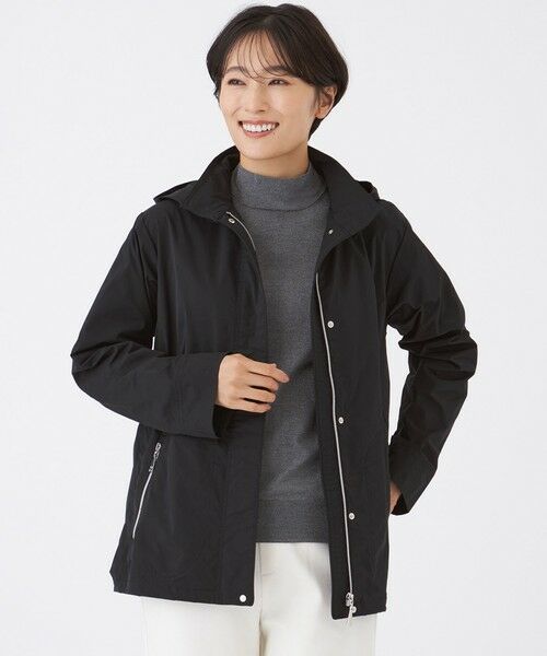 EVEX by KRIZIA/エヴェックス バイ クリツィア 【カタログ掲載】【はっ水・マシンウォッシャブル】グレイスメモリーフーデッドブルゾン ブラック1 40