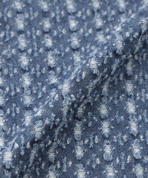 EVEX by KRIZIA / エヴェックス バイ クリツィア ノーカラージャケット | 【カタログ掲載品】【マシンウォッシャブル】パンチングデニムノーカラージャケット | 詳細8