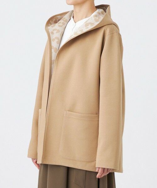 EVEX by KRIZIA / エヴェックス バイ クリツィア ノーカラージャケット | 【リバーシブル】【ウォッシャブル】レオパードダンボールフーデットコーディガン | 詳細6