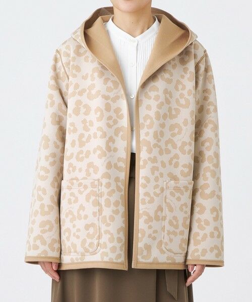 EVEX by KRIZIA / エヴェックス バイ クリツィア ノーカラージャケット | 【リバーシブル】【ウォッシャブル】レオパードダンボールフーデットコーディガン | 詳細8