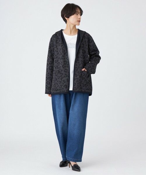 EVEX by KRIZIA / エヴェックス バイ クリツィア ノーカラージャケット | 【リバーシブル】【ウォッシャブル】レオパードダンボールフーデットコーディガン | 詳細2