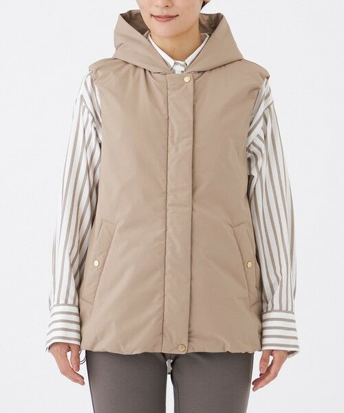 EVEX by KRIZIA / エヴェックス バイ クリツィア ダウンジャケット・ベスト | 【カタログ掲載】【はっ水・マシンウォッシャブル】グレイスメモリーフーデッドジレ | 詳細3