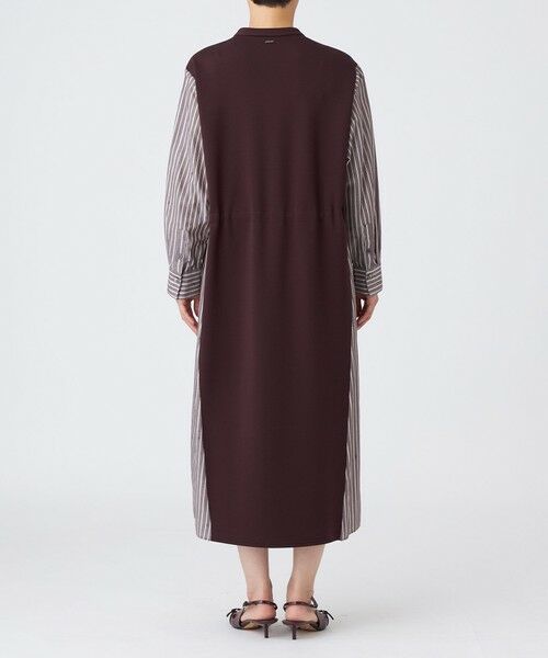 EVEX by KRIZIA / エヴェックス バイ クリツィア ロング・マキシ丈ワンピース | 【カタログ掲載品】【ウォッシャブル】ストライプジャカードコンビワンピース | 詳細7
