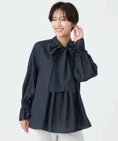 EVEX by KRIZIA / エヴェックス バイ クリツィア シャツ・ブラウス | 【マシンウォッシャブル】スパンローンボウタイブラウス