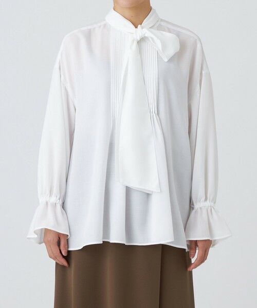 EVEX by KRIZIA / エヴェックス バイ クリツィア シャツ・ブラウス | 【マシンウォッシャブル】スパンローンボウタイブラウス | 詳細4