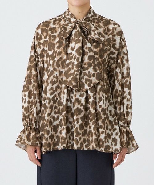 EVEX by KRIZIA / エヴェックス バイ クリツィア シャツ・ブラウス | 【カタログ掲載品】【マシンウォッシャブル】パンサープリントボウタイブラウス | 詳細4