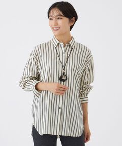 EVEX by KRIZIA / エヴェックス バイ クリツィア シャツ・ブラウス | 【カタログ掲載】【ウォッシャブル】ジャカードラメストライプシャツ