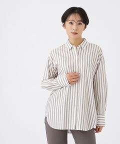 EVEX by KRIZIA / エヴェックス バイ クリツィア シャツ・ブラウス | 【カタログ掲載】【ウォッシャブル】ジャカードラメストライプシャツ