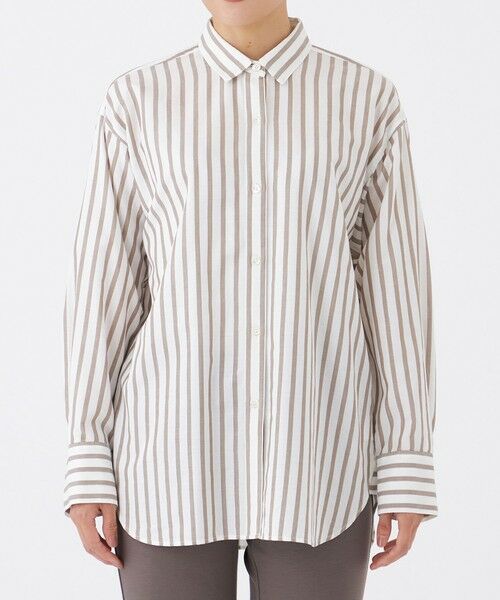 EVEX by KRIZIA / エヴェックス バイ クリツィア シャツ・ブラウス | 【カタログ掲載】【ウォッシャブル】ジャカードラメストライプシャツ | 詳細4
