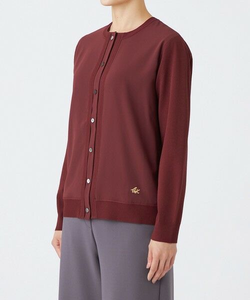 EVEX by KRIZIA / エヴェックス バイ クリツィア ニット・セーター | 【ウォッシャブル】レーヨンストレッチニットコンビカーディガン | 詳細4
