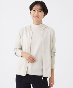 EVEX by KRIZIA / エヴェックス バイ クリツィア ニット・セーター | 【カタログ掲載】【ウォッシャブル】ラメハイゲージニットパーカー