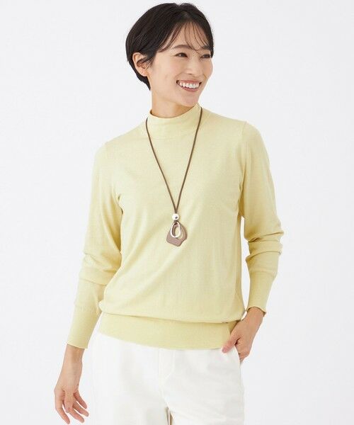 EVEX by KRIZIA/エヴェックス バイ クリツィア 【カタログ掲載】【ウォッシャブル】ラメハイゲージニットハイネックプルオーバー イエロー1 40 EVEX by KRIZIA/エヴェックス バイ クリツィア 【カタログ掲載】【ウォッシャブル】ラメハイゲージニットハイネックプルオーバー イエロー1 40