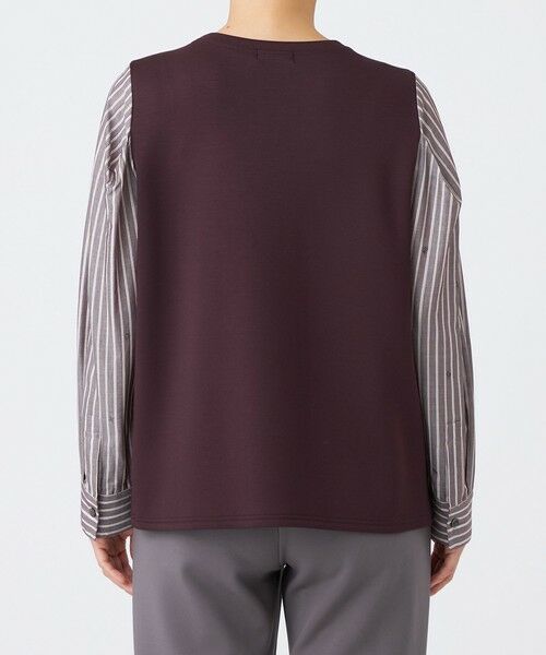 EVEX by KRIZIA / エヴェックス バイ クリツィア カットソー | 【ウォッシャブル】ストライプジャカードコンビプルオーバー | 詳細6
