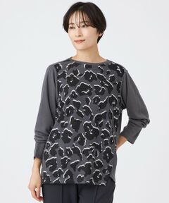 EVEX by KRIZIA / エヴェックス バイ クリツィア カットソー | 【ウォッシャブル】ジオメトリックパンサーカットソー