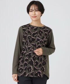 EVEX by KRIZIA / エヴェックス バイ クリツィア カットソー | 【ウォッシャブル】ジオメトリックパンサーカットソー