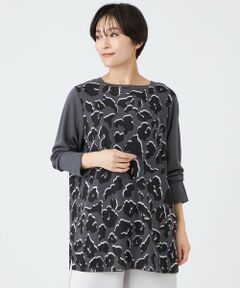 EVEX by KRIZIA / エヴェックス バイ クリツィア カットソー | 【ウォッシャブル】ジオメトリックパンサーチュニックカットソー