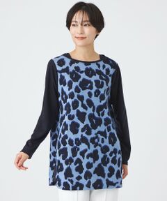 EVEX by KRIZIA / エヴェックス バイ クリツィア カットソー | 【ウォッシャブル】ジオメトリックパンサーチュニックカットソー