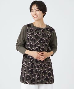 EVEX by KRIZIA / エヴェックス バイ クリツィア カットソー | 【ウォッシャブル】ジオメトリックパンサーチュニックカットソー