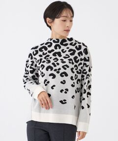 EVEX by KRIZIA / エヴェックス バイ クリツィア カットソー | 【カタログ掲載】【ウォッシャブル】パンサーグラデーションニットソー