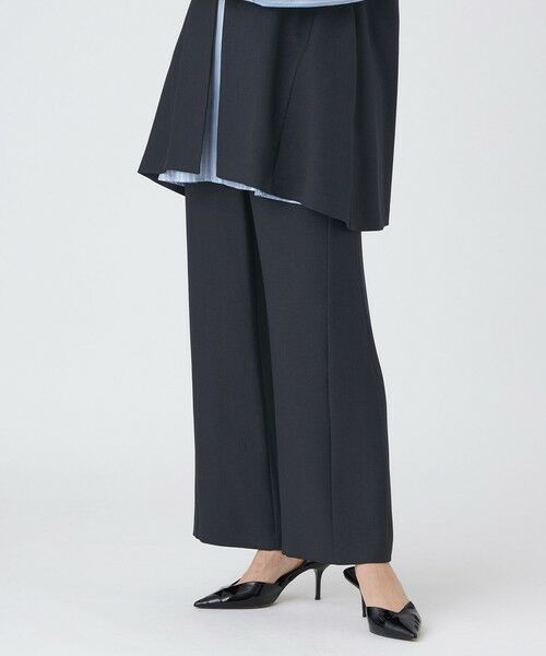 EVEX by KRIZIA/エヴェックス バイ クリツィア 【吸水速乾】【遮熱】【着用じわ防止】【ストレッチ性】ドライメランジワイドパンツ ネイビー2 40