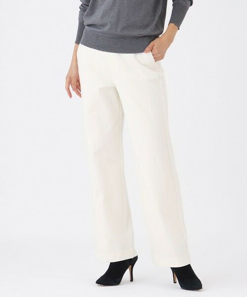 EVEX by KRIZIA/エヴェックス バイ クリツィア 【ベストセラー】【マシンウォッシャブル・保温性・吸湿発熱】デュアルウォームワイドパンツ オフホワイト1 40 EVEX by KRIZIA/エヴェックス バイ クリツィア 【ベストセラー】【マシンウォッシャブル・保温性・吸湿発熱】デュアルウォームワイドパンツ オフホワイト1 40