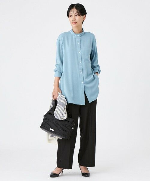 EVEX by KRIZIA / エヴェックス バイ クリツィア マフラー・ショール・スヌード・ストール | 【ウォッシャブル】ﾊﾟｯﾁﾜｰｸﾆｯﾄｽﾄｰﾙ | 詳細1