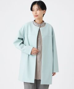 EVEX by KRIZIA / エヴェックス バイ クリツィア その他アウター | 【カタログ掲載】【ウォッシャブル】ウールライクジャージ—ノーカラーコーディガン