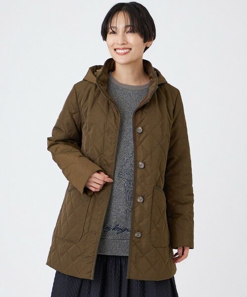 EVEX by KRIZIA/エヴェックス バイ クリツィア 【光・遠赤外線吸収発熱】【マシンウォッシャブル】ダイヤキルトフーデッドコート モカ3 40 EVEX by KRIZIA/エヴェックス バイ クリツィア 【光・遠赤外線吸収発熱】【マシンウォッシャブル】ダイヤキルトフーデッドコート モカ3 40