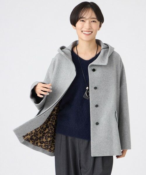 EVEX by KRIZIA / エヴェックス バイ クリツィア その他アウター | 【SANYO Style EDITION掲載】ウールスーパービーバーフーデッドコート | 詳細1