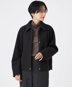 EVEX by KRIZIA / エヴェックス バイ クリツィア ノーカラージャケット | 【カタログ掲載】【ウォッシャブル】ウールライクジャージ—ブルゾン