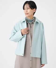EVEX by KRIZIA / エヴェックス バイ クリツィア ノーカラージャケット | 【カタログ掲載】【ウォッシャブル】ウールライクジャージ—ブルゾン