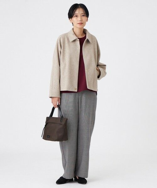 EVEX by KRIZIA / エヴェックス バイ クリツィア ノーカラージャケット | 【カタログ掲載】【ウォッシャブル】ウールライクジャージ—ブルゾン | 詳細3