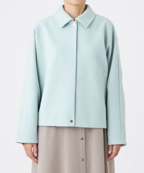 EVEX by KRIZIA / エヴェックス バイ クリツィア ノーカラージャケット | 【カタログ掲載】【ウォッシャブル】ウールライクジャージ—ブルゾン | 詳細4